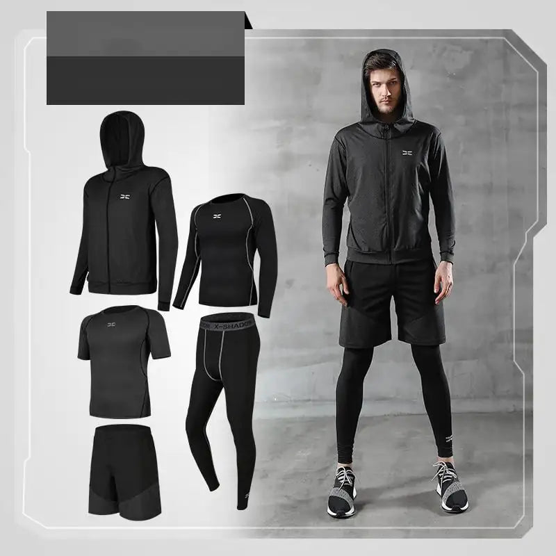 Quick-Drying 5-Piece Basketball Training Suit