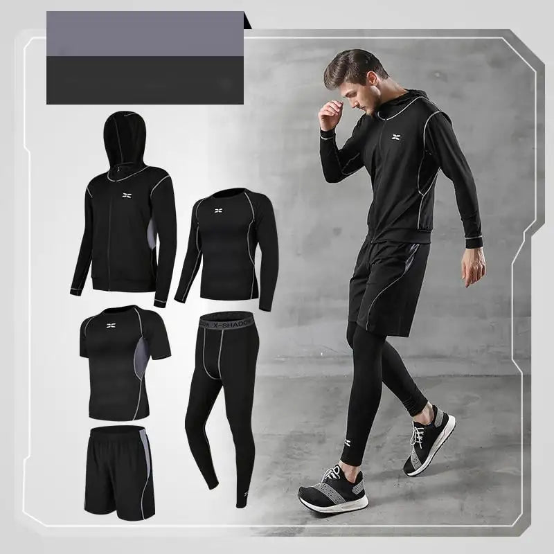 Quick-Drying 5-Piece Basketball Training Suit