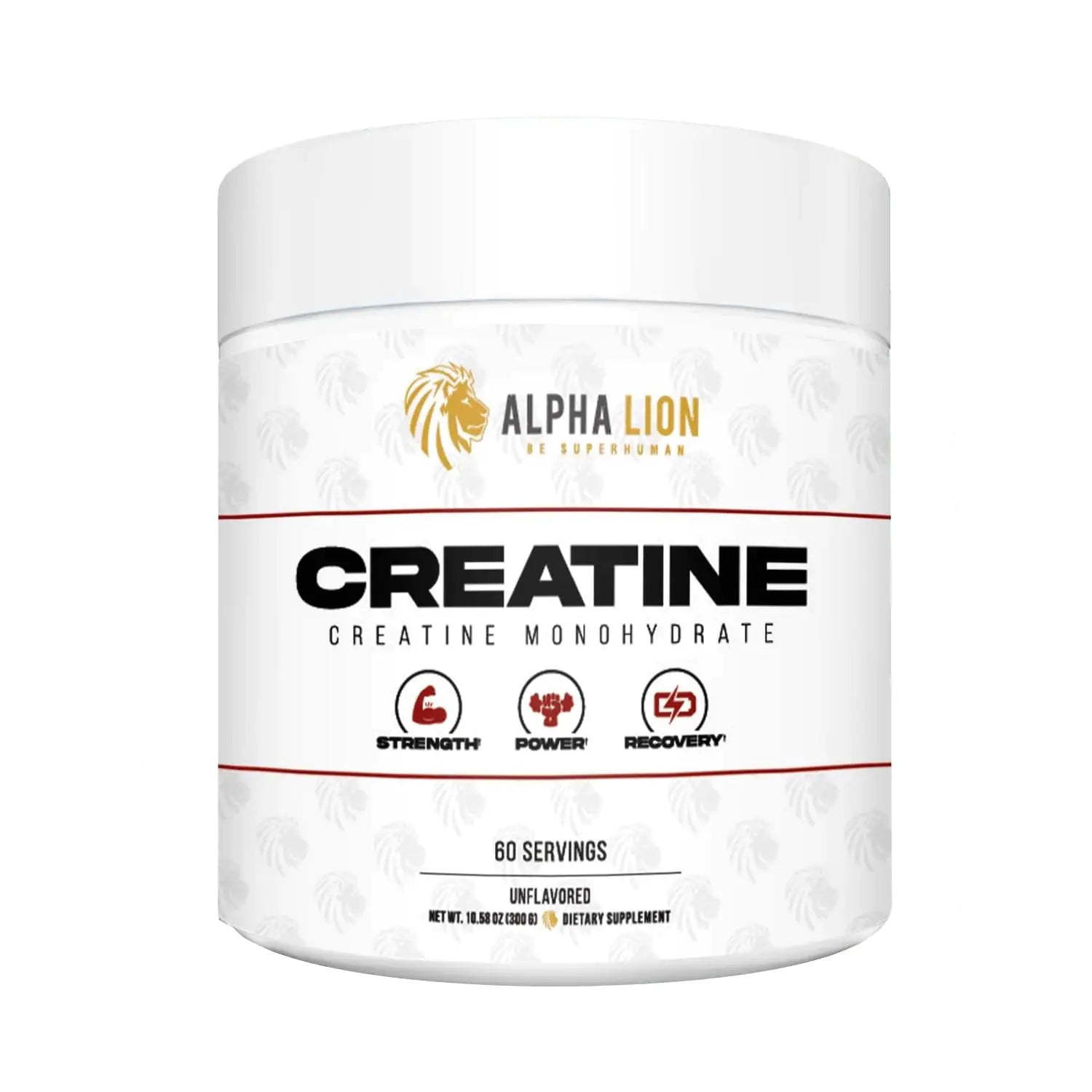 ALPHA LION Creatine Monohydrate Powder 5000mg Per Serving (5g) Supports Muscle Strength Power Athletic Performance Pure Creatine Supplement (60 Servings Unflavored)