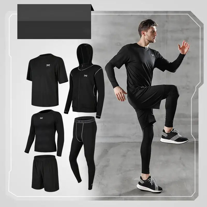 Quick-Drying 5-Piece Basketball Training Suit