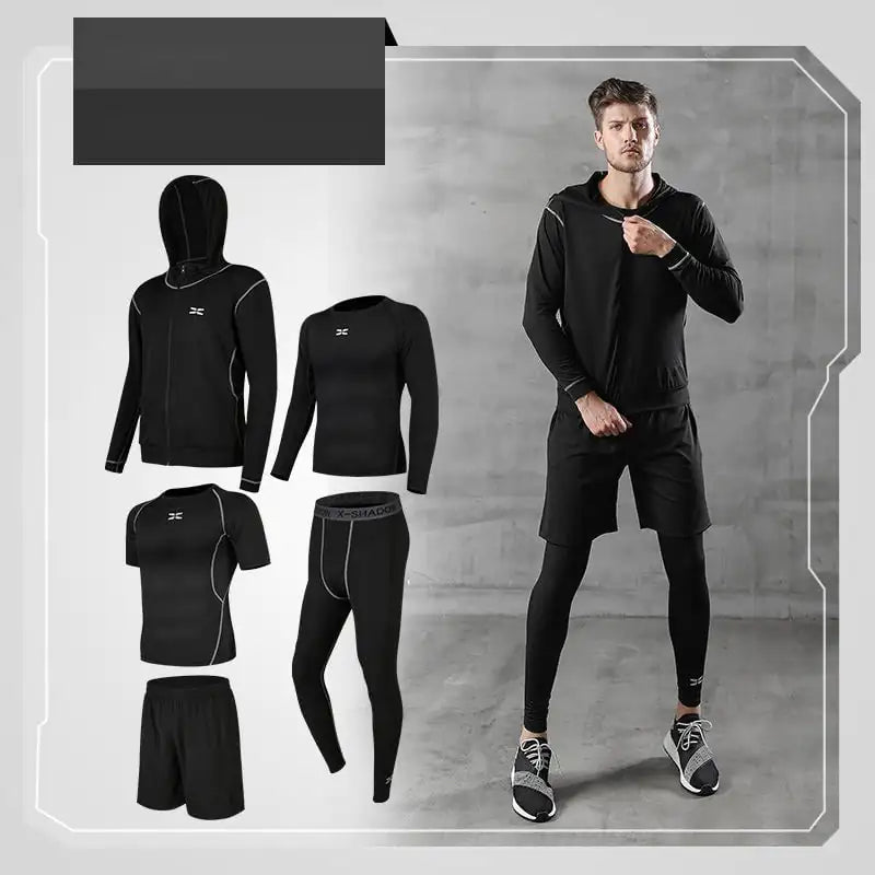 Quick-Drying 5-Piece Basketball Training Suit