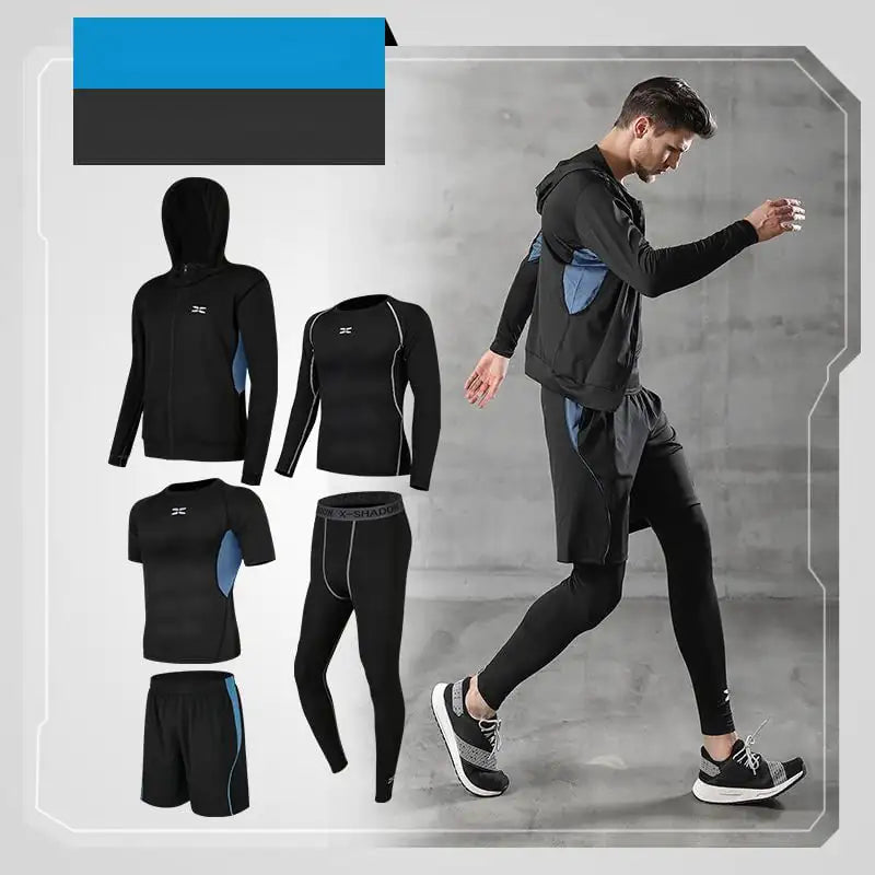 Quick-Drying 5-Piece Basketball Training Suit
