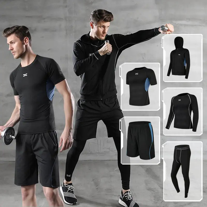 Quick-Drying 5-Piece Basketball Training Suit